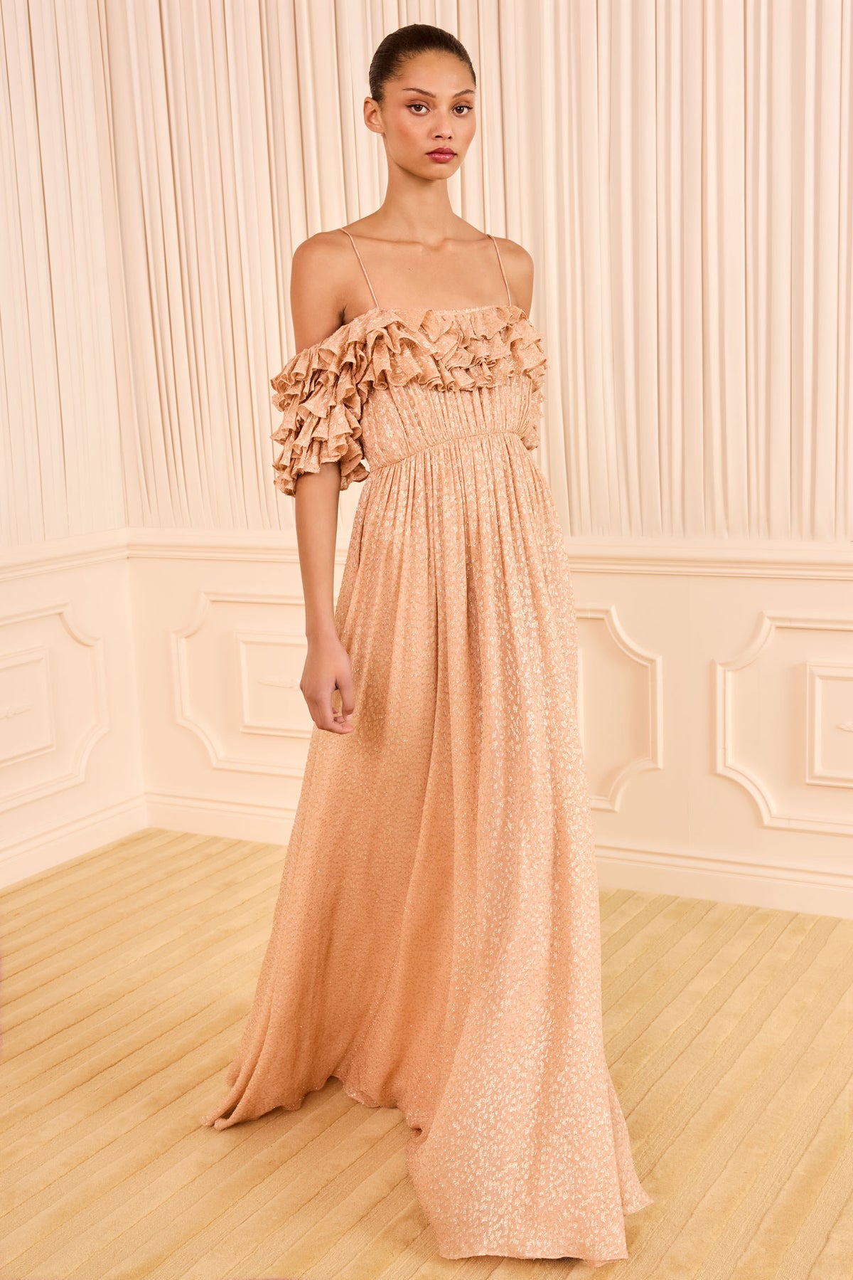 Persephone Off the Shoulder Gown - Cosmos