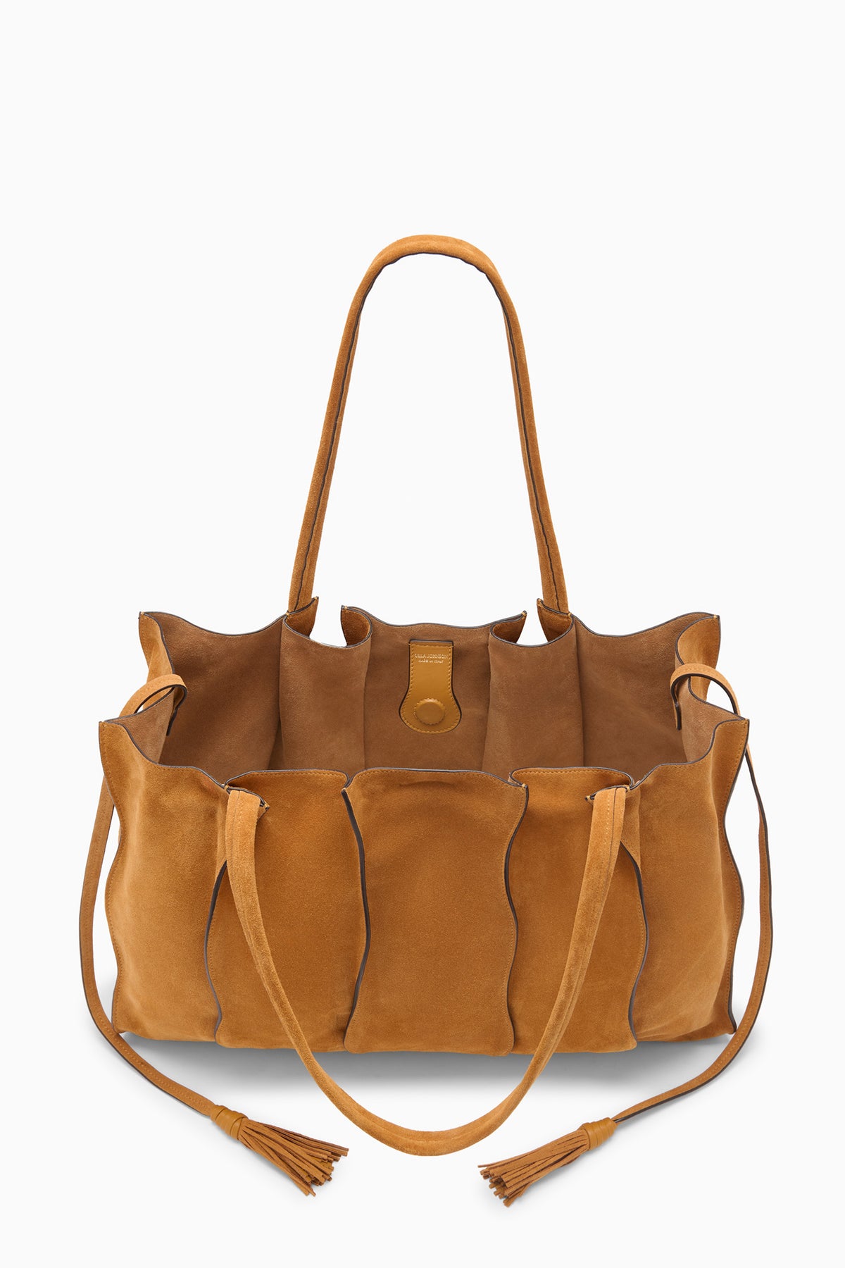 Canyon Brown Suede Adria Tote with Drawstring Closure | Ulla Johnson