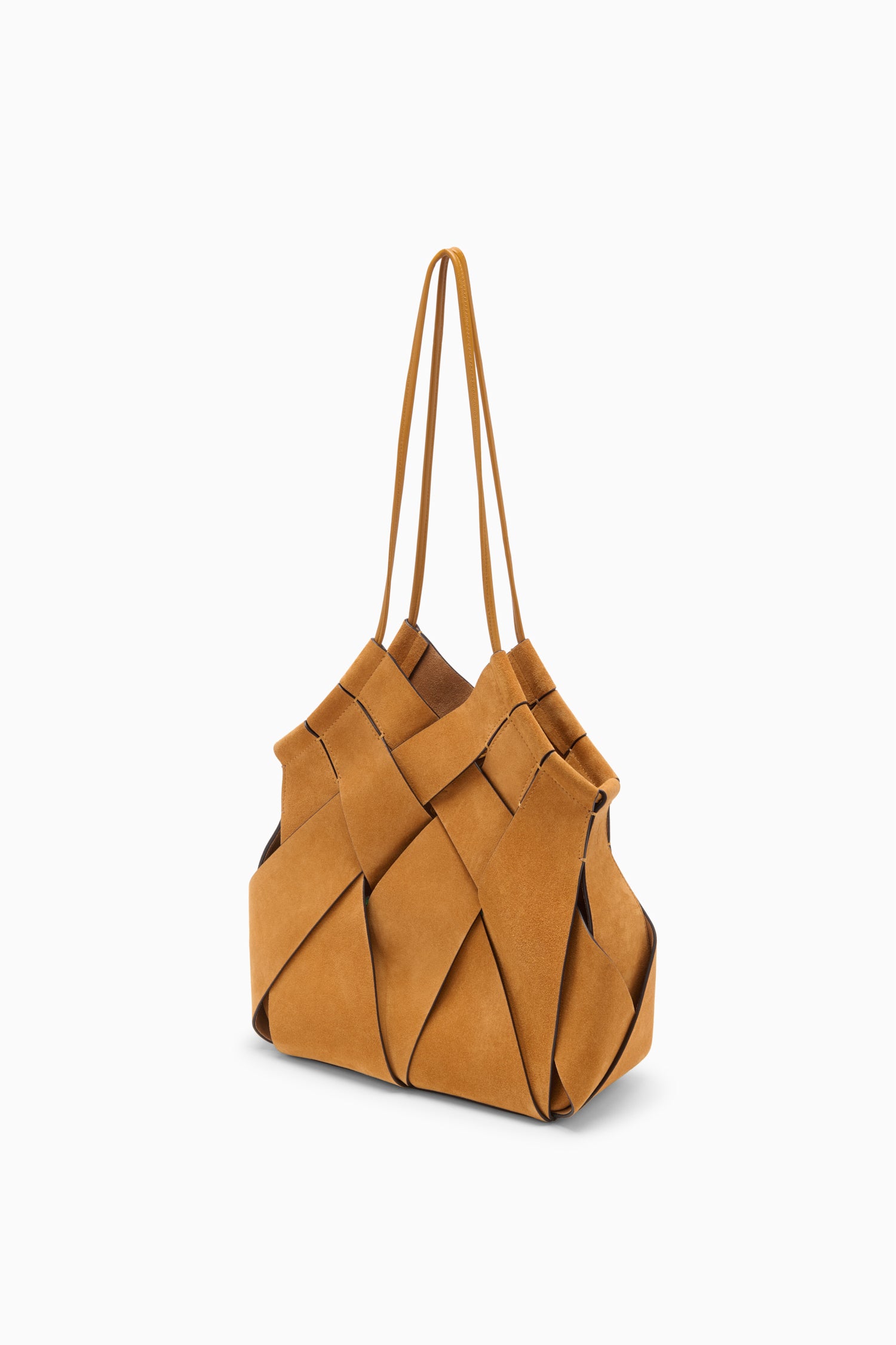 Ulla Johnson Canyon Suede Woven Shoulder Bag - Side Angle | Ulla Johnson