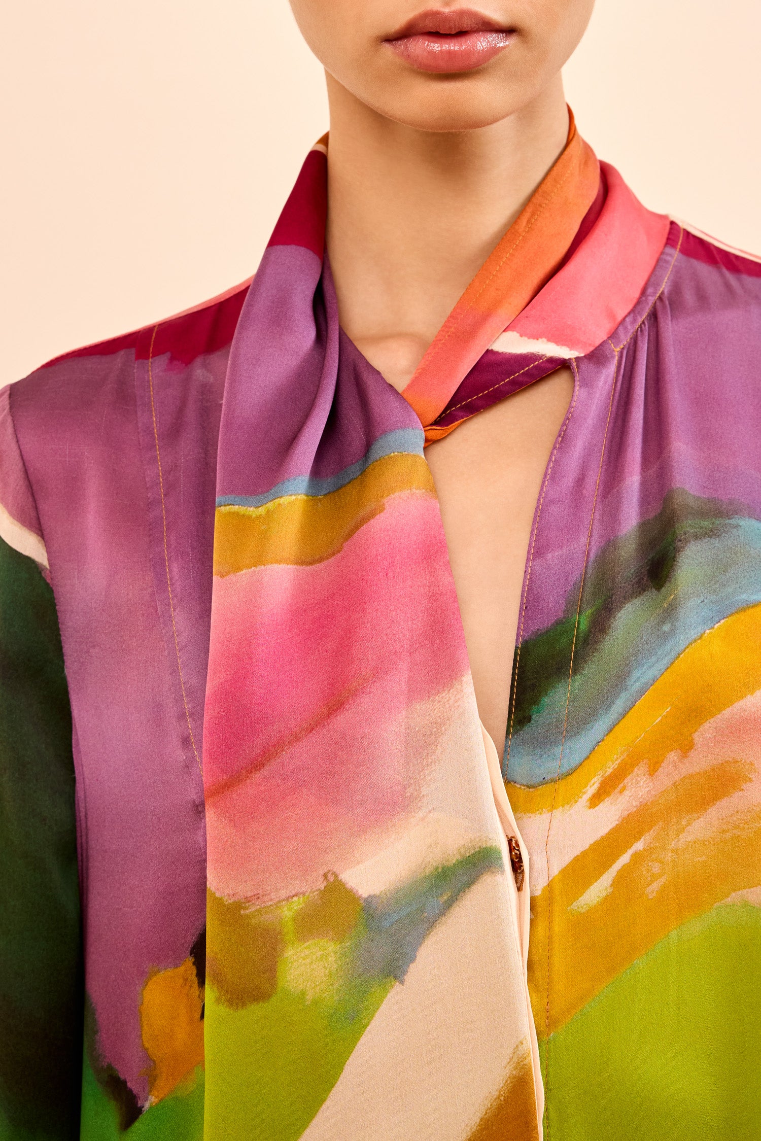 Ulla Johnson Designer Silk Critique Dress - Scarf Neckline Detail | Ulla Johnson