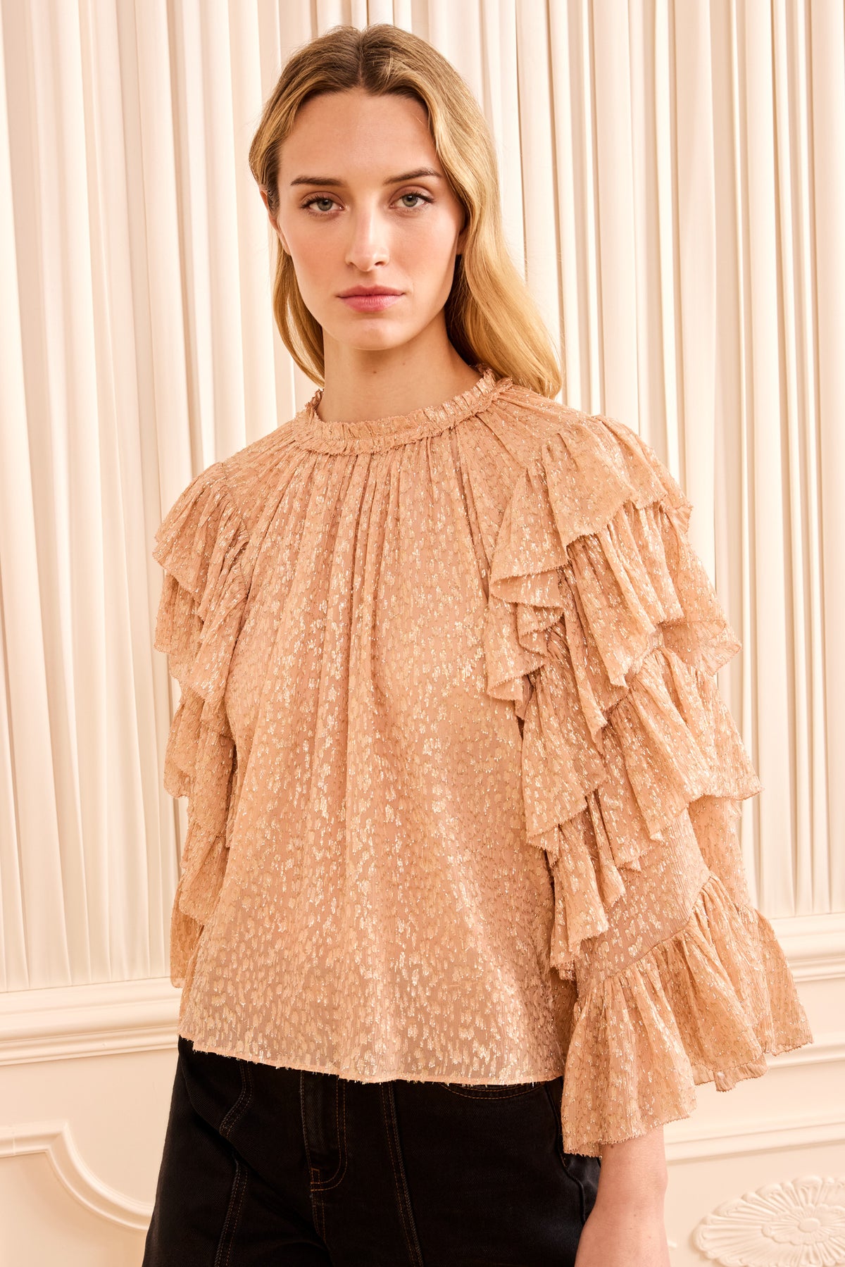 Elara Ruffle Top - Cosmos