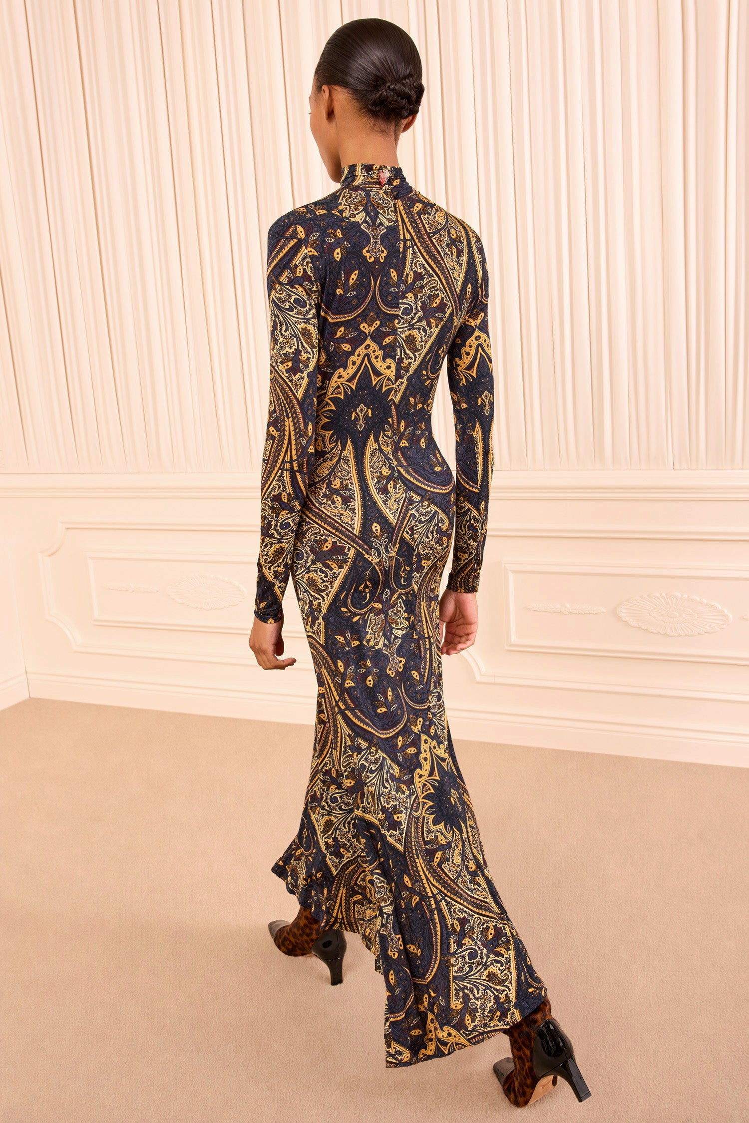 Ulla Johnson Ida Long Sleeve Jersey Dress - Twilight Paisley