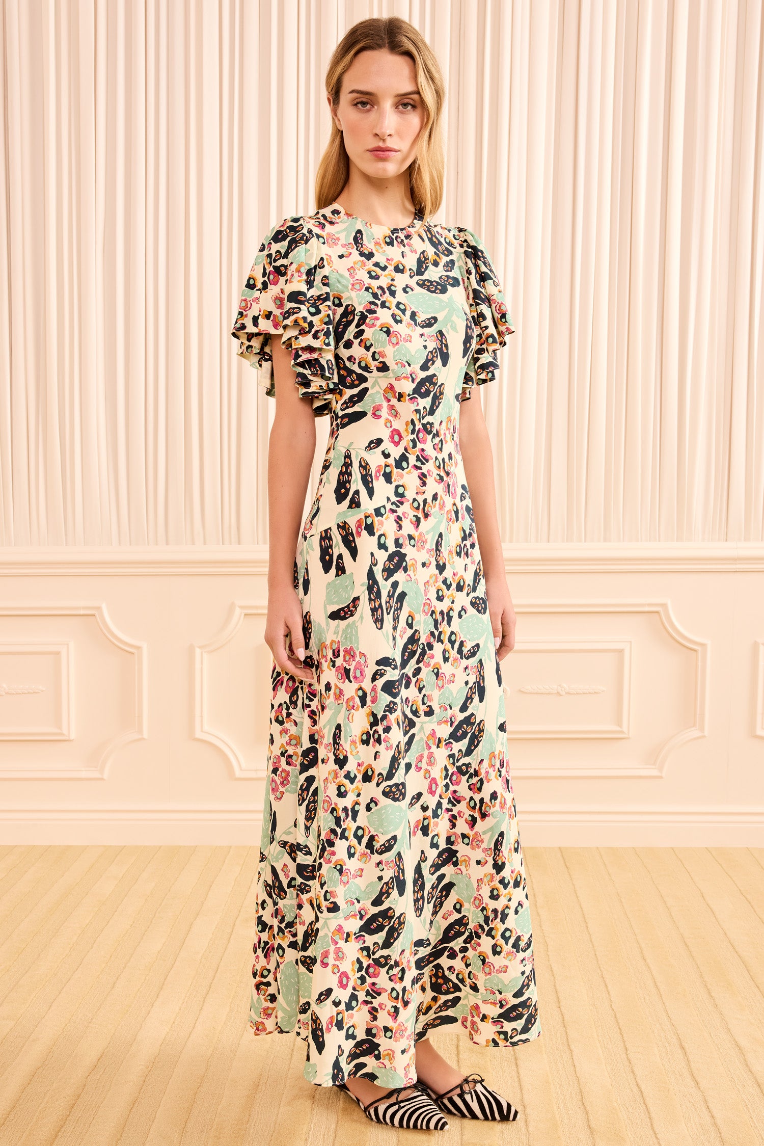 Ulla Johnson ⁣⁢Robe Mariam à manches volantées - Calla Lily⁤⁣