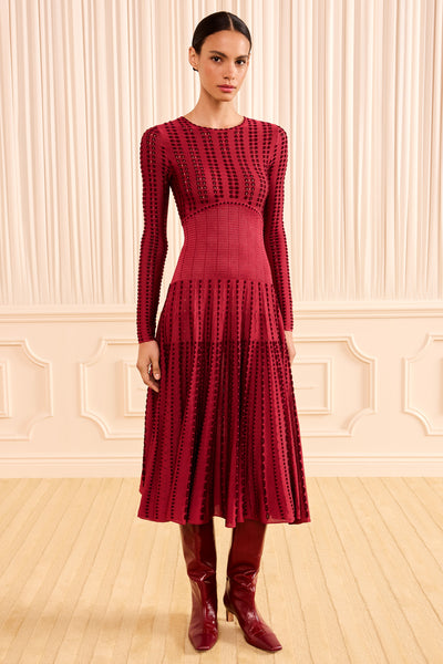 Garnet Designer Knit Midi Dress - Full-Length Front, On Model | Ulla Johnson