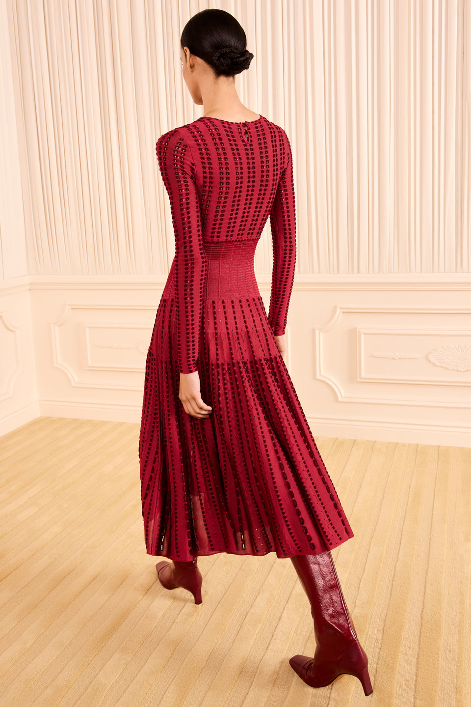 Maribel Knit Dress - Garnet