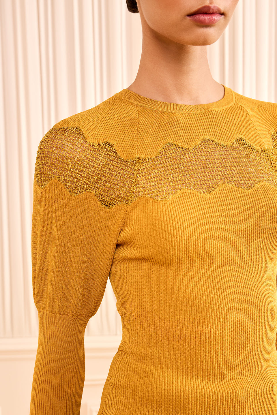 Mathilde Knit Pullover - Topaz/gold