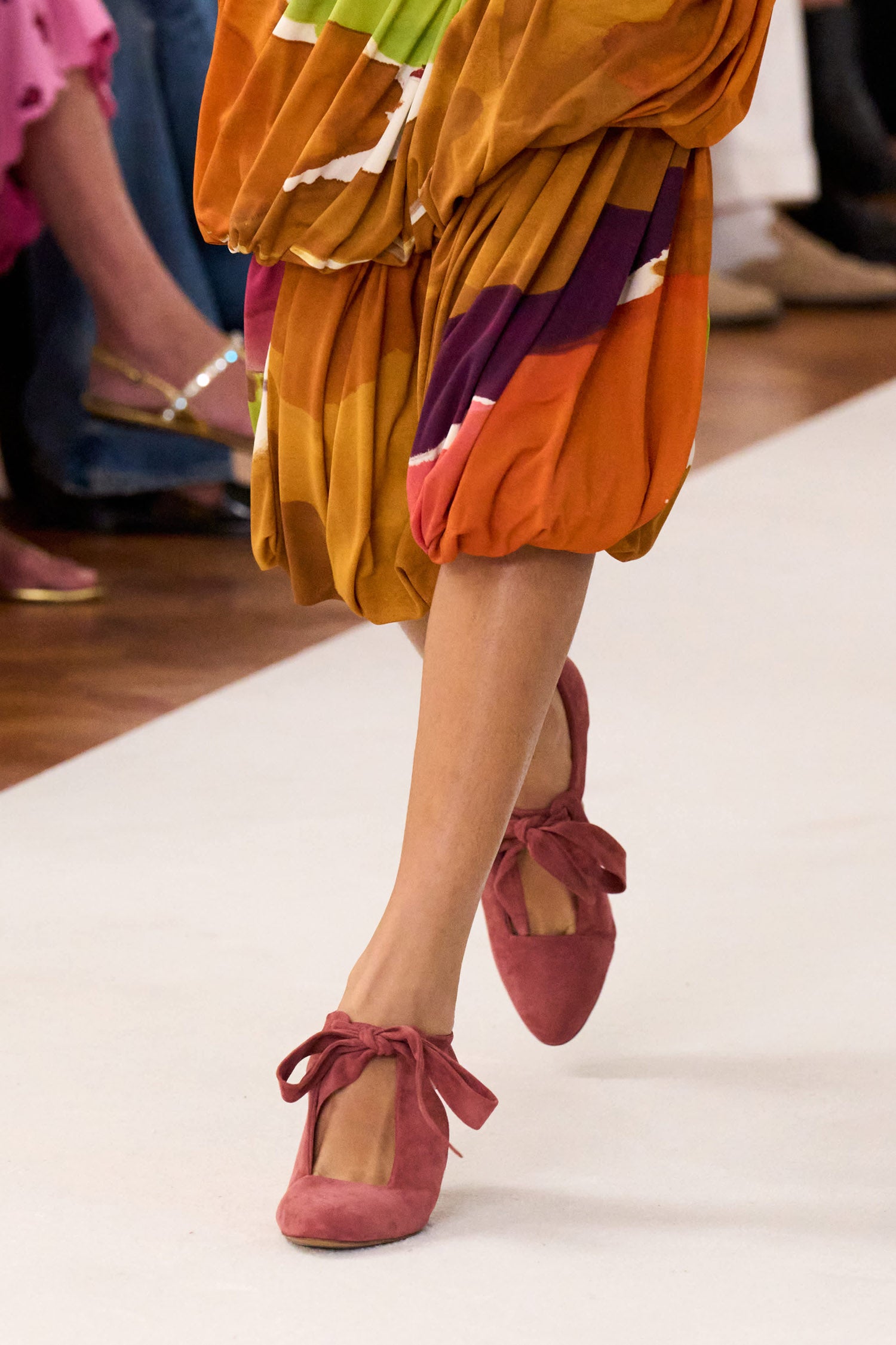Ulla Johnson Fig Suede Ingrid Soft Bow Pump on SS26 Runway - Designer Heels in Motion | Ulla Johnson
