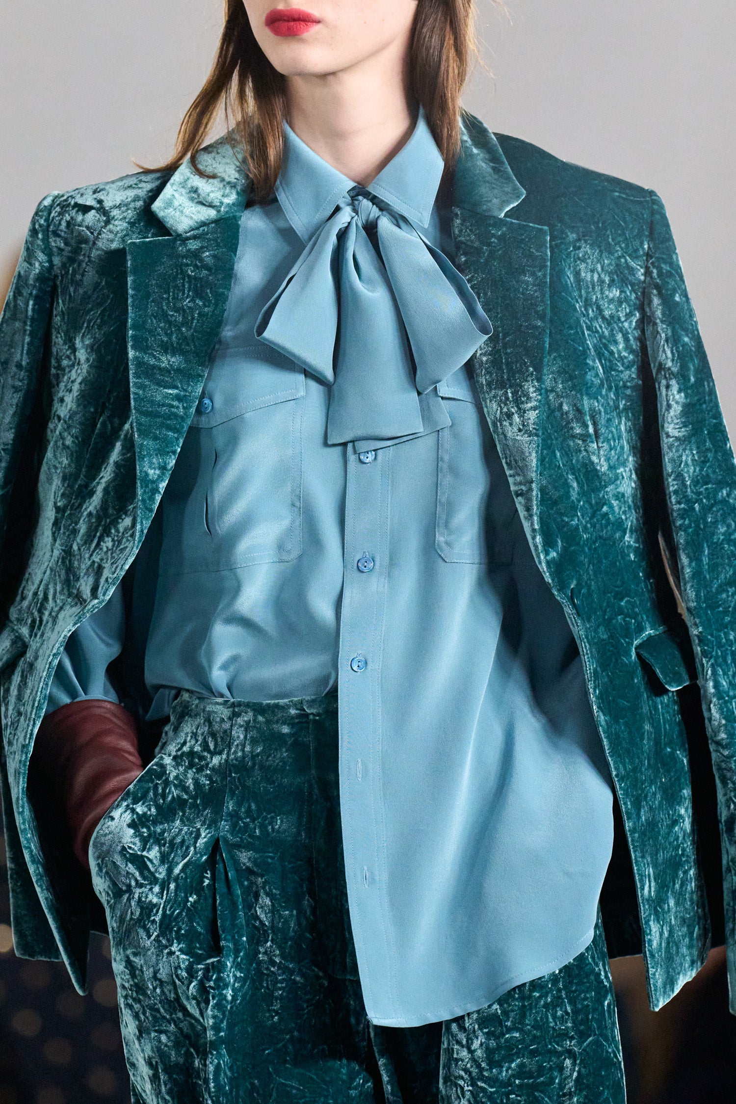 Ulla Johnson Jadeite Luxury Velvet Jacket - AW26 Runway Styled Look Detail | Ulla Johnson