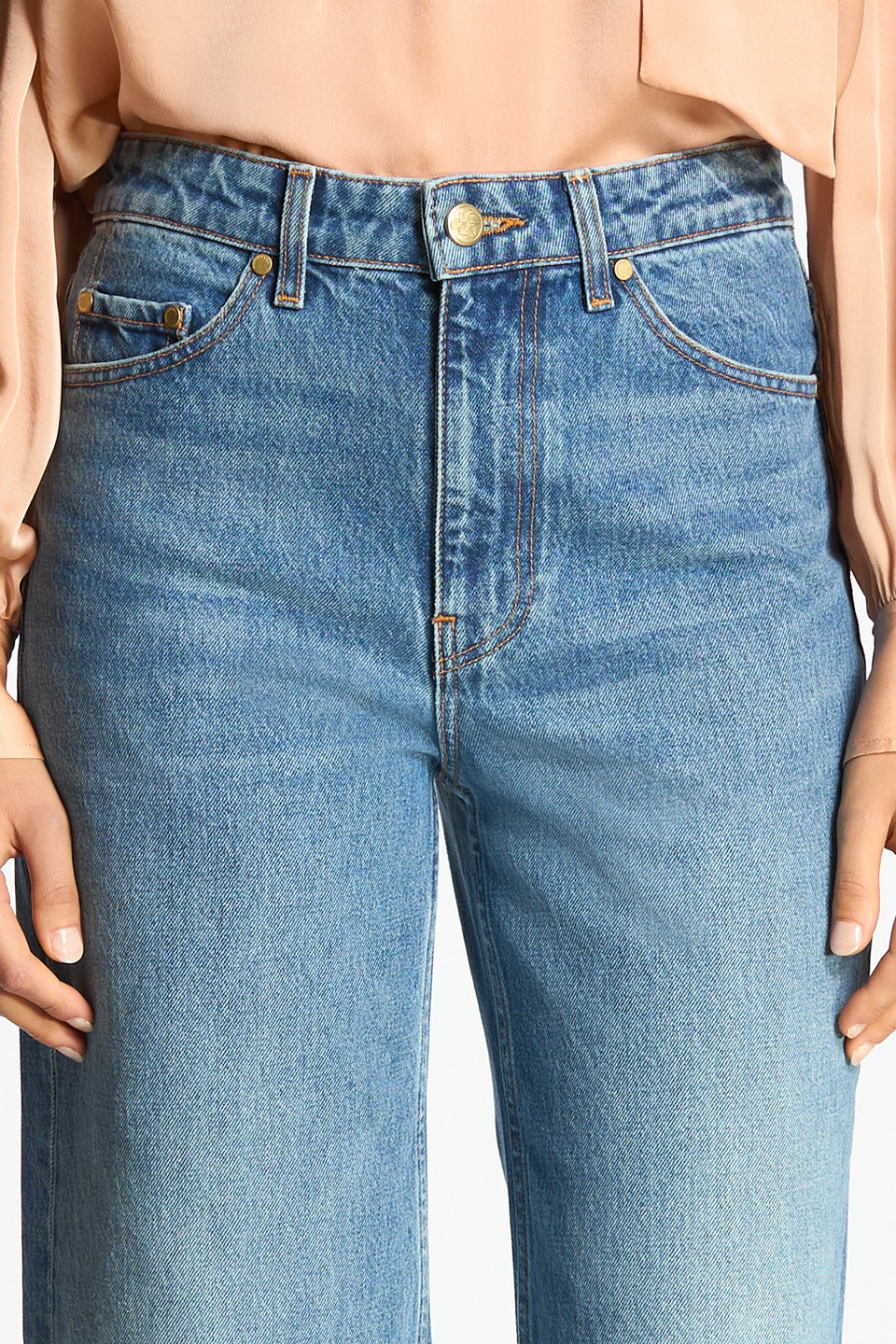Danube Denim Willow Jeans - Waistband Detail Close-Up | Ulla Johnson